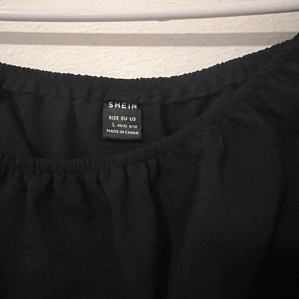 SHEIN Elegant Black Blouse